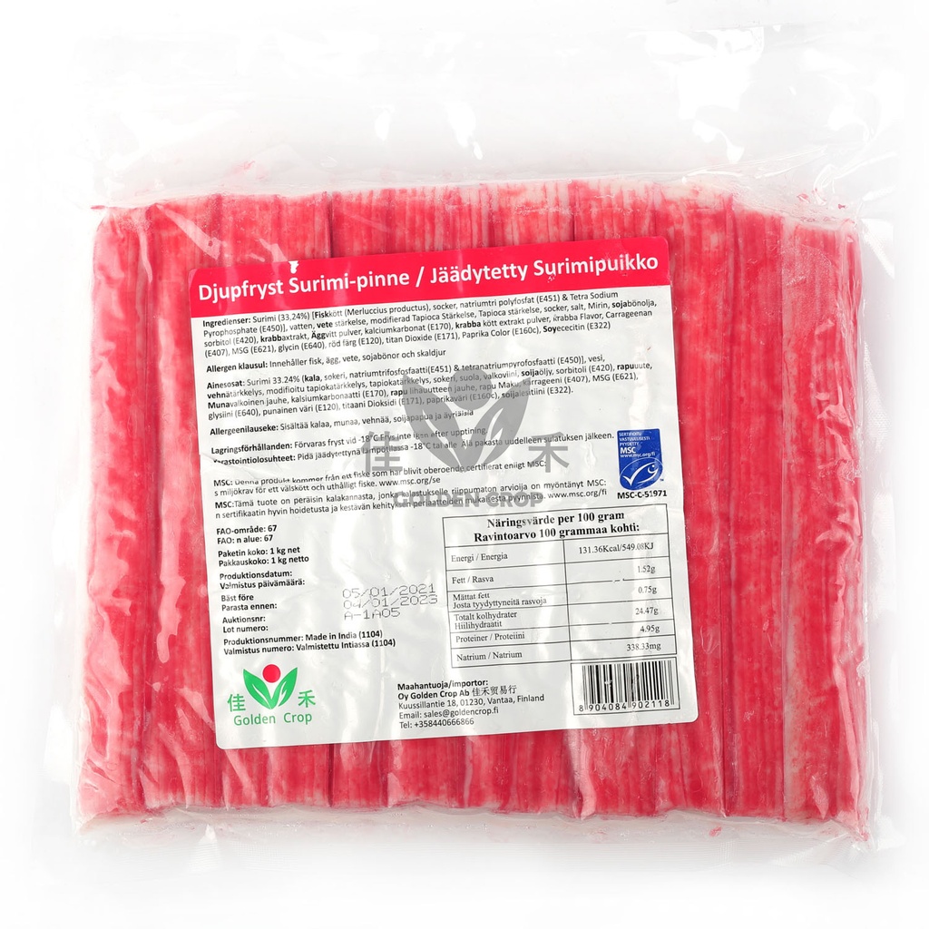 大京 MSC 蟹肉棒 (蟹柳) 1kg | Daikyo MSC Surimi Sticks 18cm 1kg