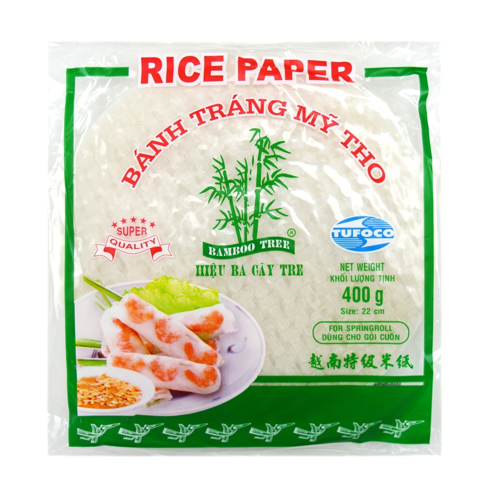 竹树牌 越南圆形米纸 22cm 400g | Bamboo Tree Rice Paper Round 22cm 400g