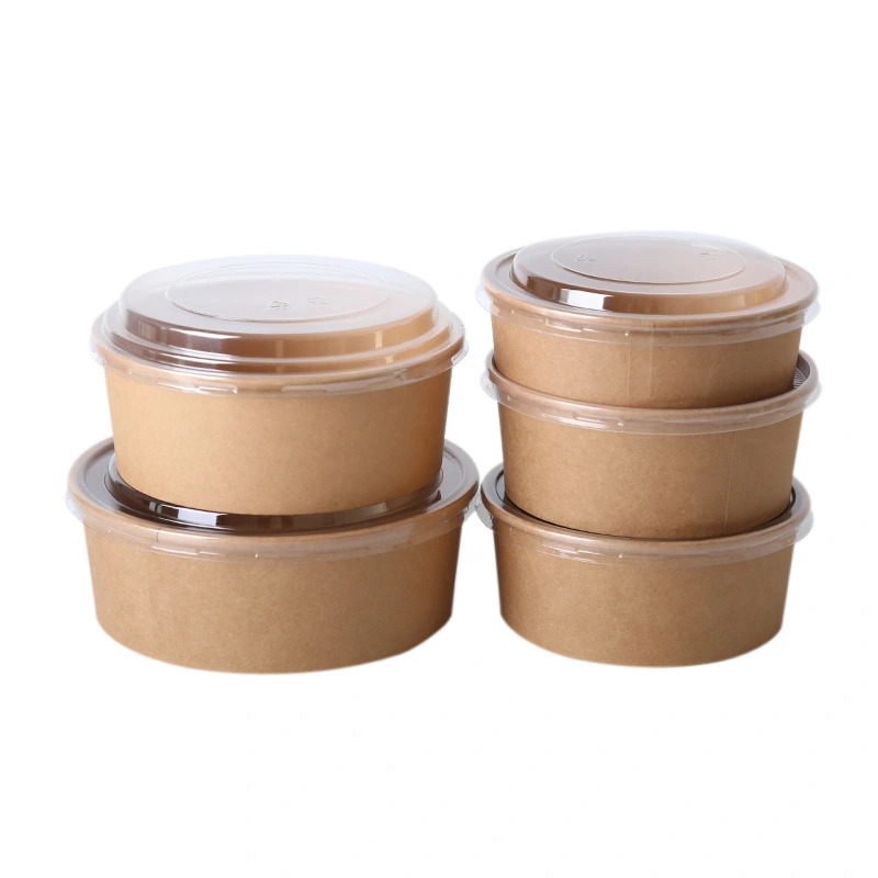 1000ml 纸质 沙拉外卖碗 (透明防雾盖) 300套/箱 | 1000ml Paper Salad Bowl (transparent anti-fog lid 150mm) 300sets/CTN