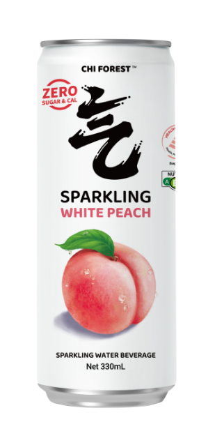 元气森林 0卡0脂 白桃味 苏打水 330 ml 罐装 | Genki Forest Zero Sugar Sparkling Water Peach TIN 330 ml