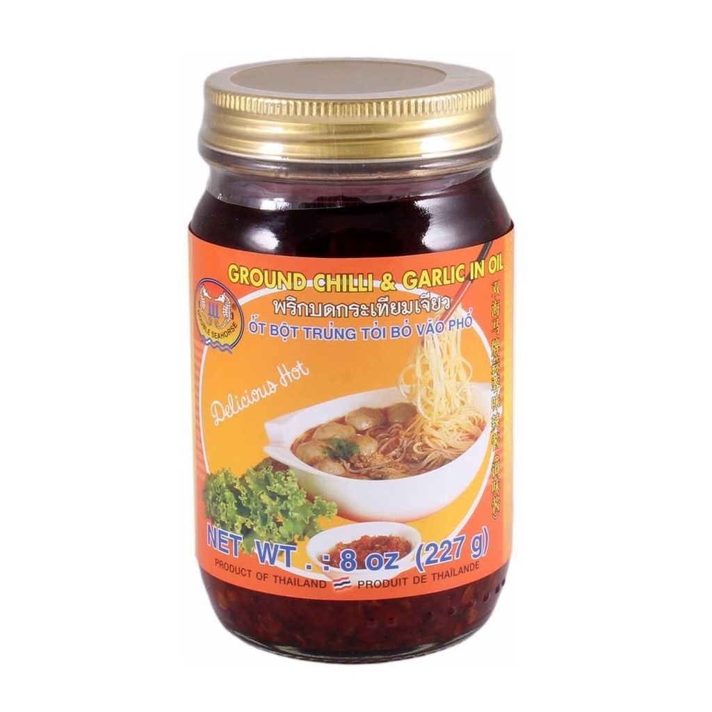  辣椒大蒜油 227g | DOUBLE SEAHORSE Ground Chilli & Garlic in Oil 227g