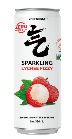元气森林 0卡0脂 荔枝味 苏打水 330ml 罐装  | Chi Forest Sparkling Water Lychee Flavour 330ml