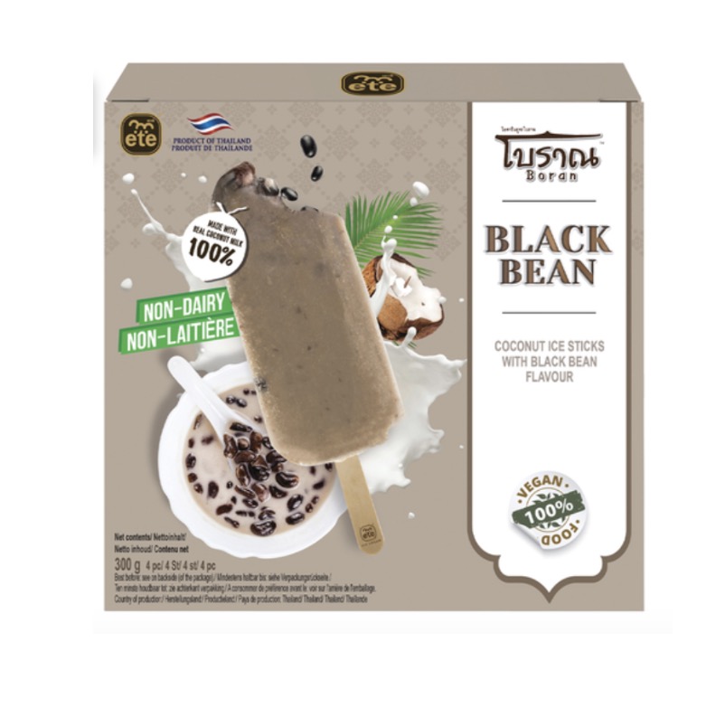 ETE 椰子冰棍 黑豆味 300g | ETE Coconut Ice Stick Black Bean Flavor 300g 
