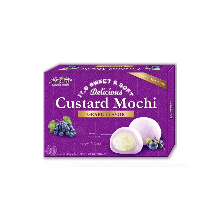 竹叶堂 卡仕达麻薯 葡萄味 180g | BAMBOO HOUSE Custard Mochi Grape Flavor 180g
