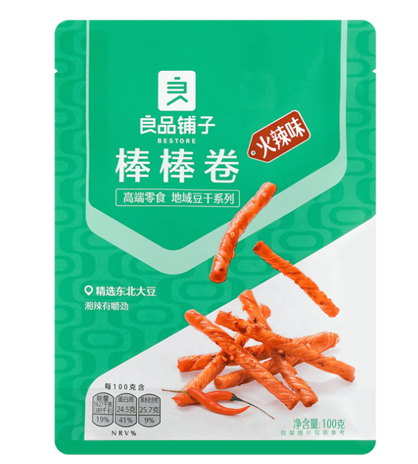 良品铺子 棒棒卷 香辣味 150g | BESTORE Soybean Gluten Roll Spicy Flavor 150g