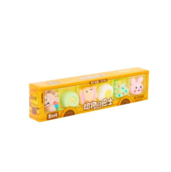 GLQ Marshmallow Forest Animals Bus 80g | GLQ 森林动物巴士造型棉花糖 80g