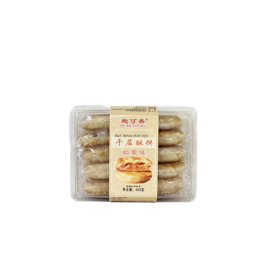 QKX Puff Pastry Red Bean Flavor 400g | QKX 红豆千层酥 400g