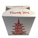 RED TOWER 26oz / 750ml Take Away Paper Noodle Box /750ml (500sets) | 中餐 红塔 纸质正方形 外卖盒 750ml(26OZ)