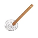  DOUBLE SWALLOW Wire Skimmer Brass 10"/25cm | DOUBLE SWALLOW 疏眼黄铜网竹柄笊篱10“/ 25cm 